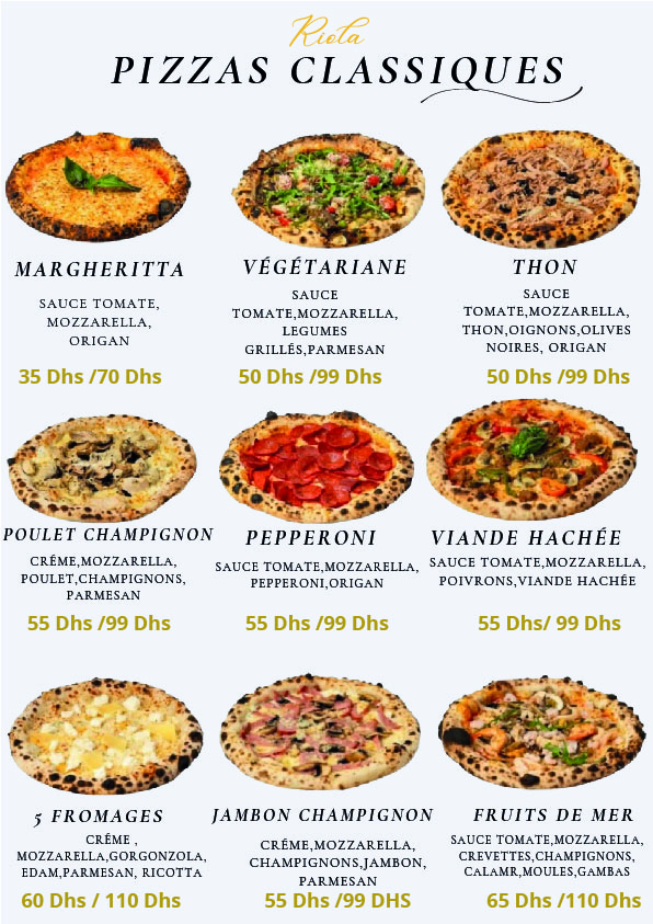 Menu du snack page 10