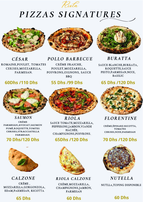 Menu du snack page 11