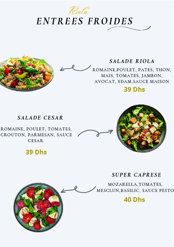 Menu du snack page 2
