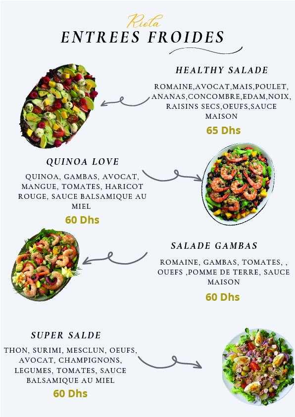 Menu du snack page 3