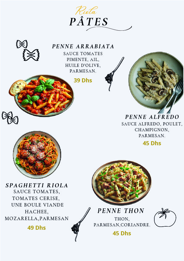 Menu du snack page 4