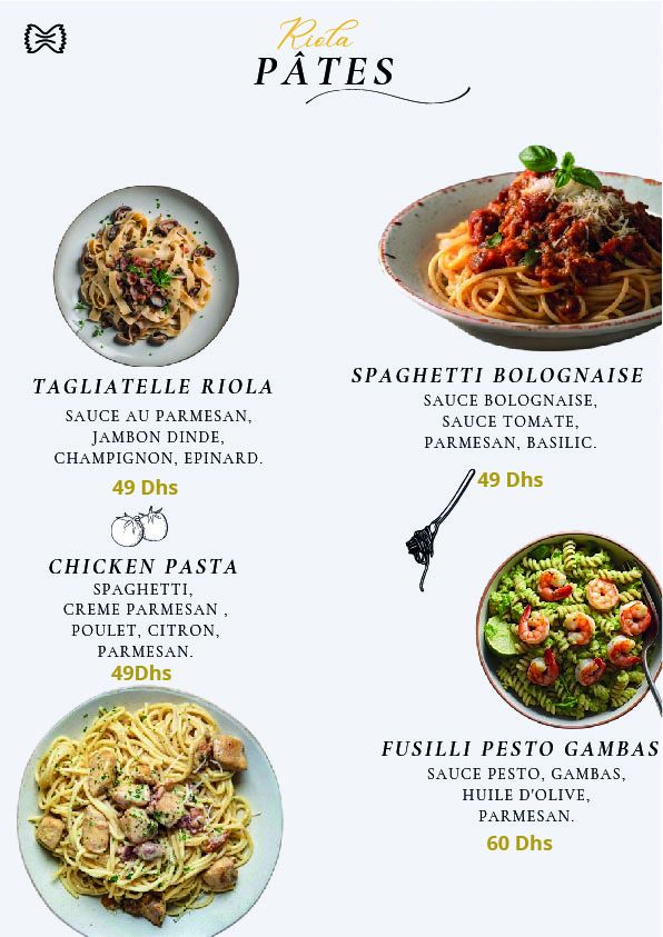 Menu du snack page 5