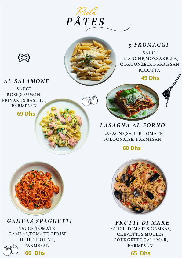 Menu du snack page 6